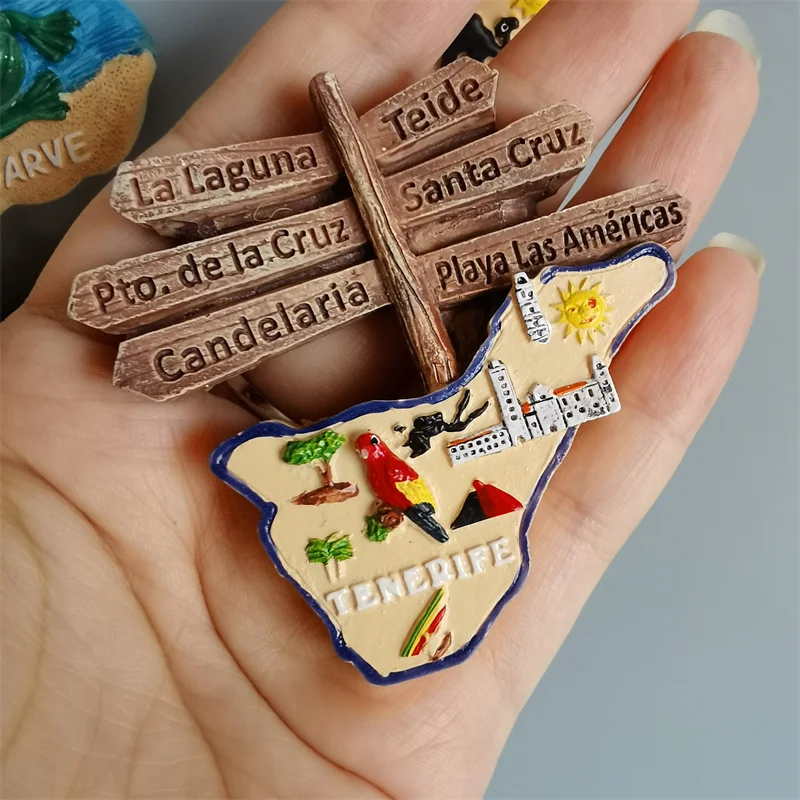 Europe Spain Fridge Magnets Tenerife Island Magnetic Refrigerator Stickers Tourism Souvenir for The House Devoration Idea Gift