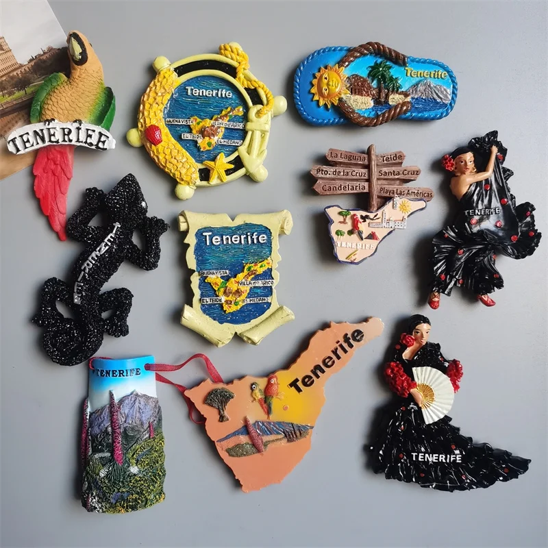 Europe Spain Fridge Magnets Tenerife Island Magnetic Refrigerator Stickers Tourism Souvenir for The House Devoration Idea Gift