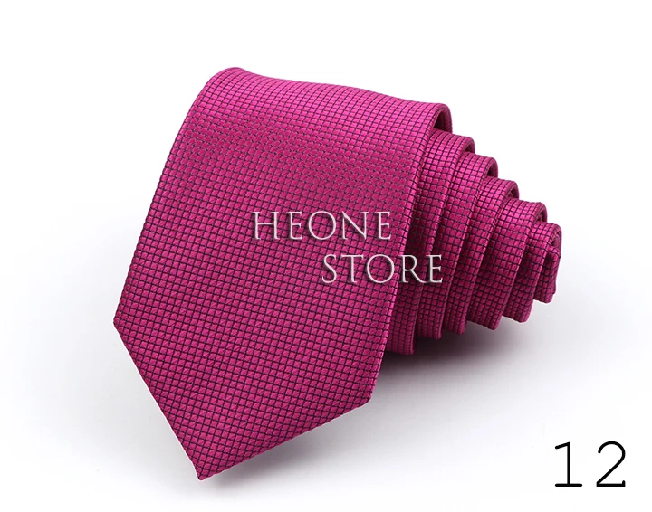 6cm Mens Business Tie Fashion Classic Skinny Fine Grid Necktie Wine Red Blue Pink Champagne Suit Cravat Wedding Party Accessory