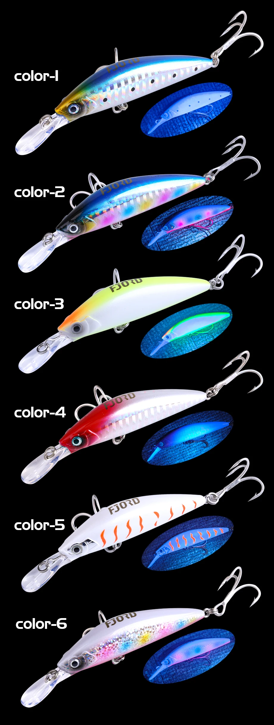 FJORD 70mm 17g Fishing Bait Heavy Minnow Laser Hard Artificial Bait Plastic Professional Seawater Lure Sinking Fishing Equipment