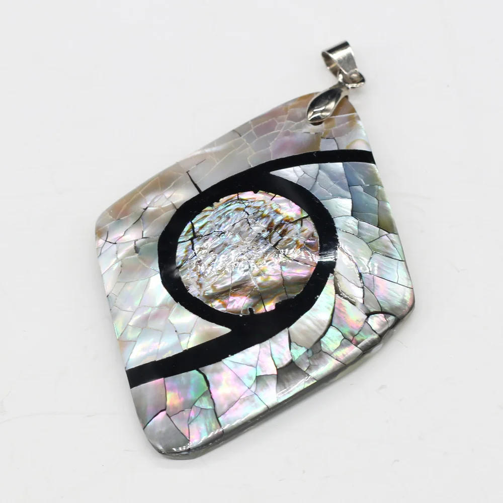 Natural Shell Pendant Mother of Pearl Splicing Abalone Shell Exquisite charms For jewelry making DIY Necklace accessories