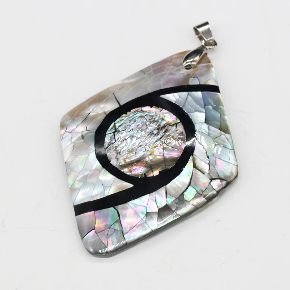 Natural Shell Pendant Mother of Pearl Splicing Abalone Shell Exquisite charms For jewelry making DIY Necklace accessories