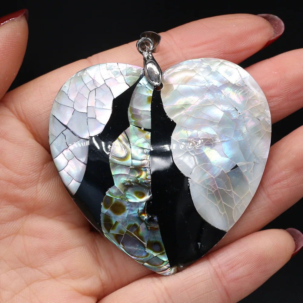 Natural Shell Pendant Mother of Pearl Splicing Abalone Shell Exquisite charms For jewelry making DIY Necklace accessories
