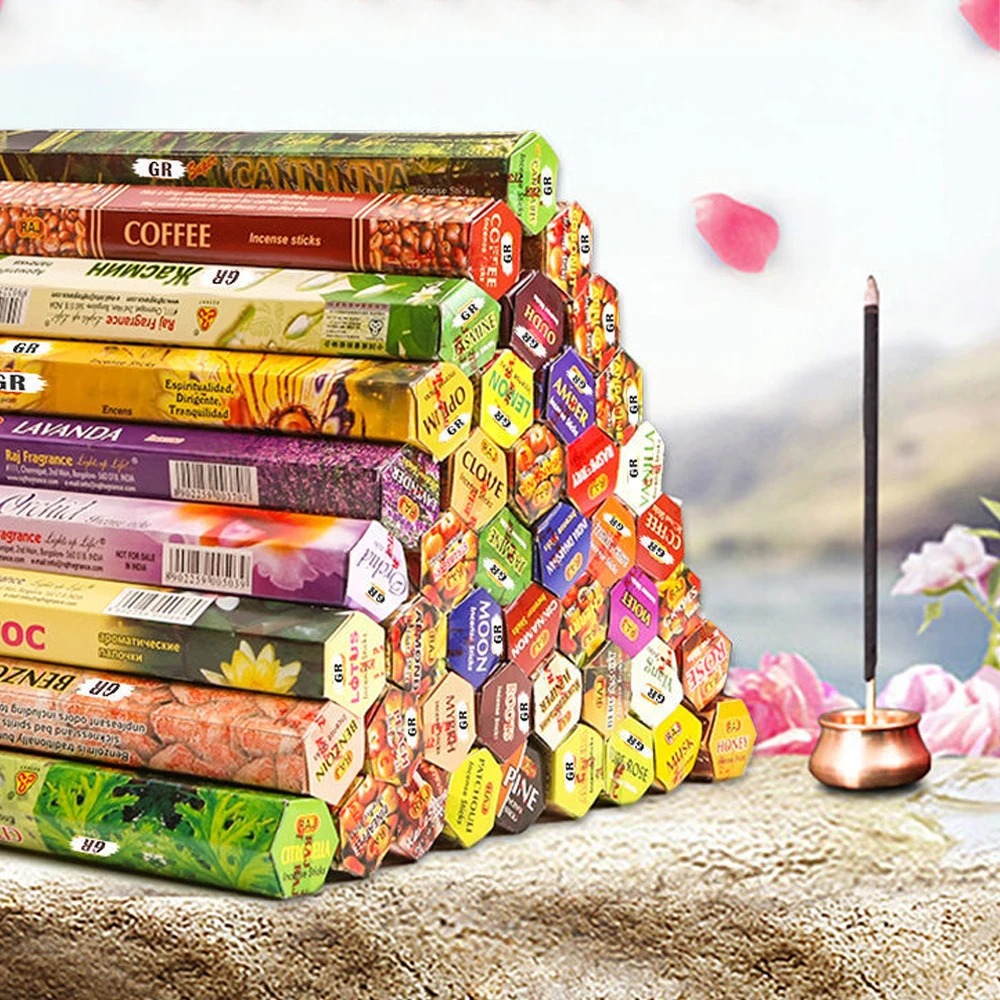 Artracyse 20 Sticks India Coconut Incense Sandalwood Household Bedroom Toilet Agarwood Tibetan Line Aromatherapy