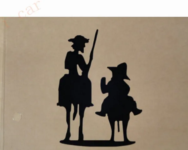 STICKER VINYL Famous novel Don Quixote Cervantes character sketch CAR STICKER