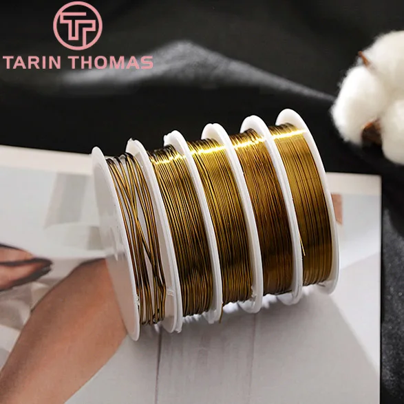 1 Roll 0.3MM 0.4MM 0.5MM 0.6MM 0.8MM 1MM Antique Bronze Can Make Shape Copper Metal Wire Diy Findings Accessories Wholesales