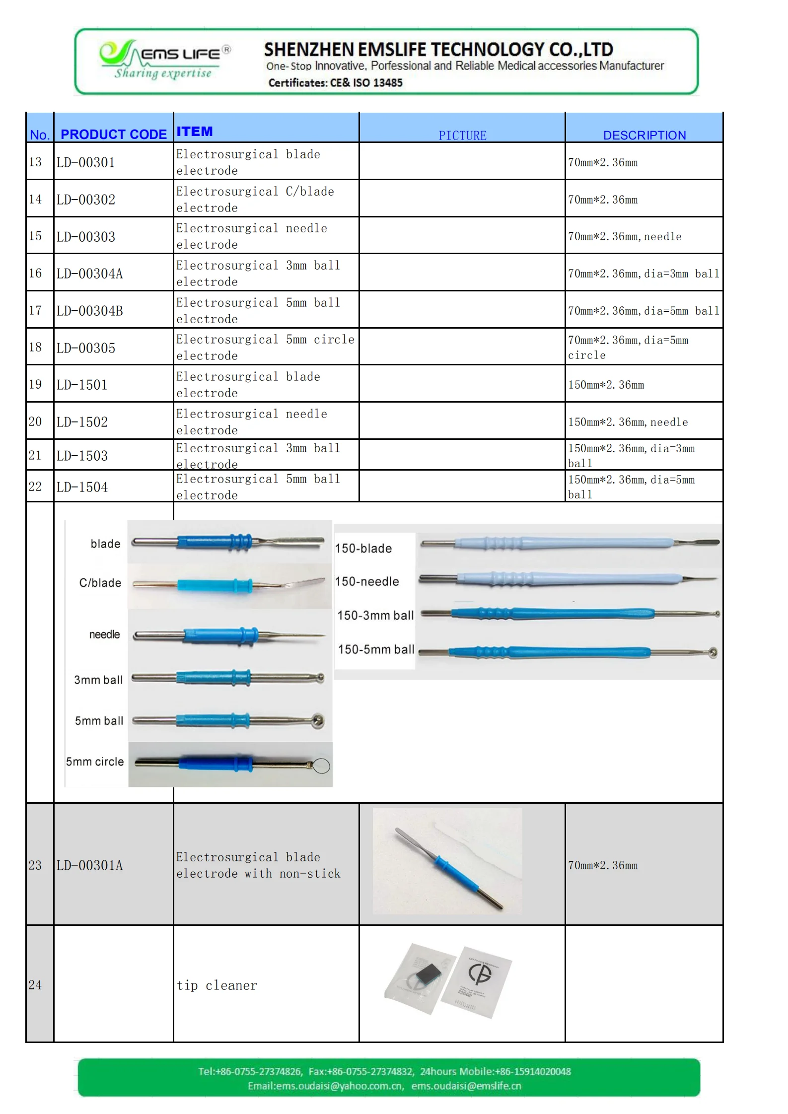 2026 Wholesale Electrosurgical Cautery Pencil Needle Electrode 2.36*70mm for Disposable ESU Pencil 10pcs Packing