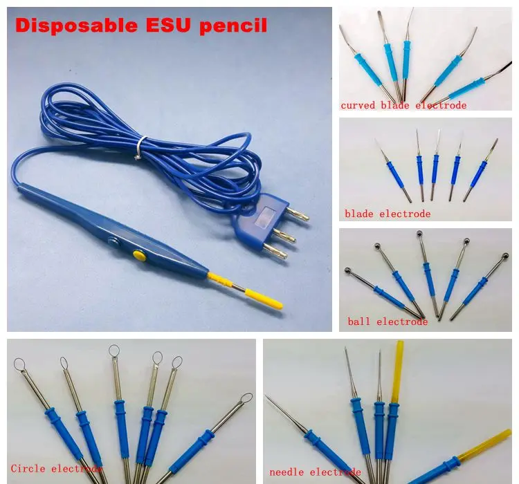 2026 Wholesale Electrosurgical Cautery Pencil Needle Electrode 2.36*70mm for Disposable ESU Pencil 10pcs Packing