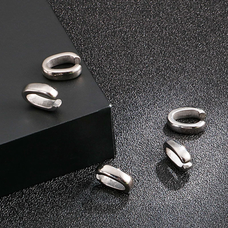 5pcs/lot Stainless Steel Pendant Pinch Bail Clasps Necklace Hooks Clips Connector For Jewelry Making Findings Accessories DIY