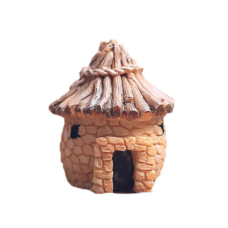 Cute Village House Miniature Garden Mini Craft Figurine Plant Pot Garden Ornament Miniature Fairy Garden Decor DIY Accessories