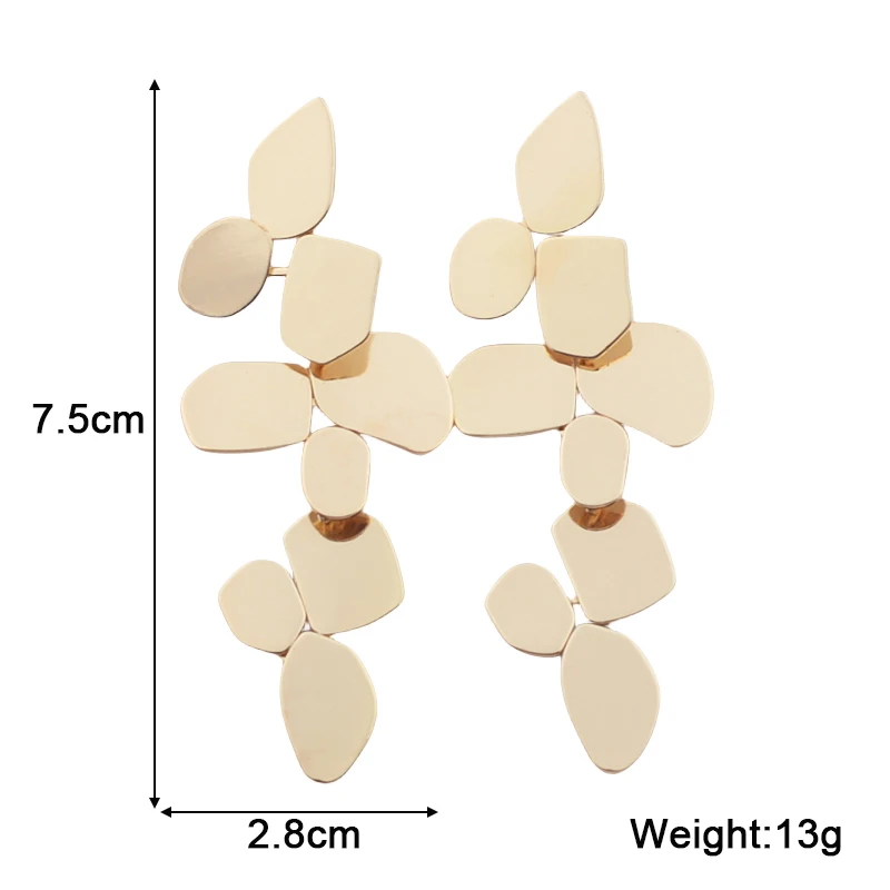 New European Exaggerated Women's Metal Hanging Earrings Multi-layers Alloy Pendants Twisted Unusual Earrings Fashion Cool Stuff