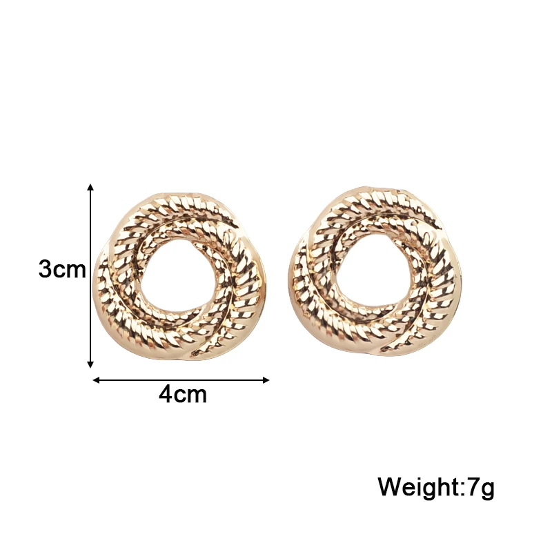 New European Exaggerated Women's Metal Hanging Earrings Multi-layers Alloy Pendants Twisted Unusual Earrings Fashion Cool Stuff