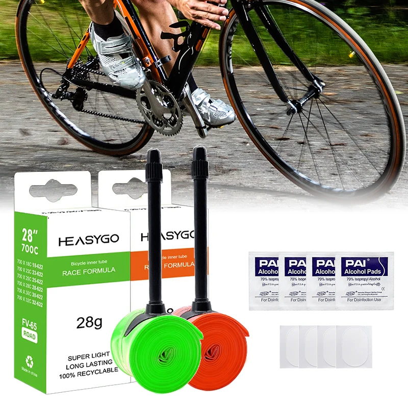 Ultralight Bike Inner Tube 700C 18 23 25 28 Road Bicycle TPU Tire 65mm Length French Valve Super Light Tube
