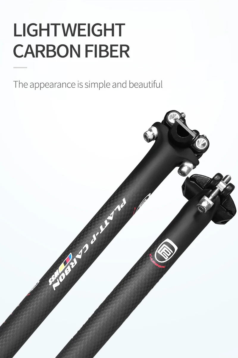 Carbon Bicycle Seatpost 27.2/30.8/31.6mm Matte Black MTB/Road Bike Seat Post Length 280mm Seat Tube Bicycle Parts