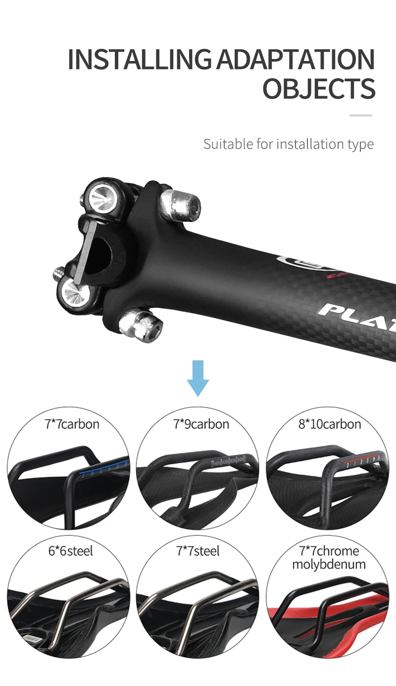 Carbon Bicycle Seatpost 27.2/30.8/31.6mm Matte Black MTB/Road Bike Seat Post Length 280mm Seat Tube Bicycle Parts