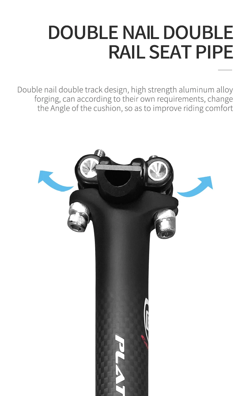 Carbon Bicycle Seatpost 27.2/30.8/31.6mm Matte Black MTB/Road Bike Seat Post Length 280mm Seat Tube Bicycle Parts