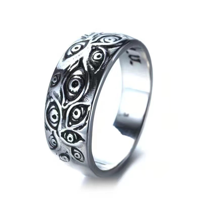 Anime Jujutsu Kaisen Rings Ryomen Sukuna Cosplay Black Dead Eye Unisex Ring Prop Jewelry Gift Accessories Decoration Wholesale