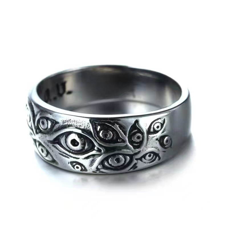 Anime Jujutsu Kaisen Rings Ryomen Sukuna Cosplay Black Dead Eye Unisex Ring Prop Jewelry Gift Accessories Decoration Wholesale