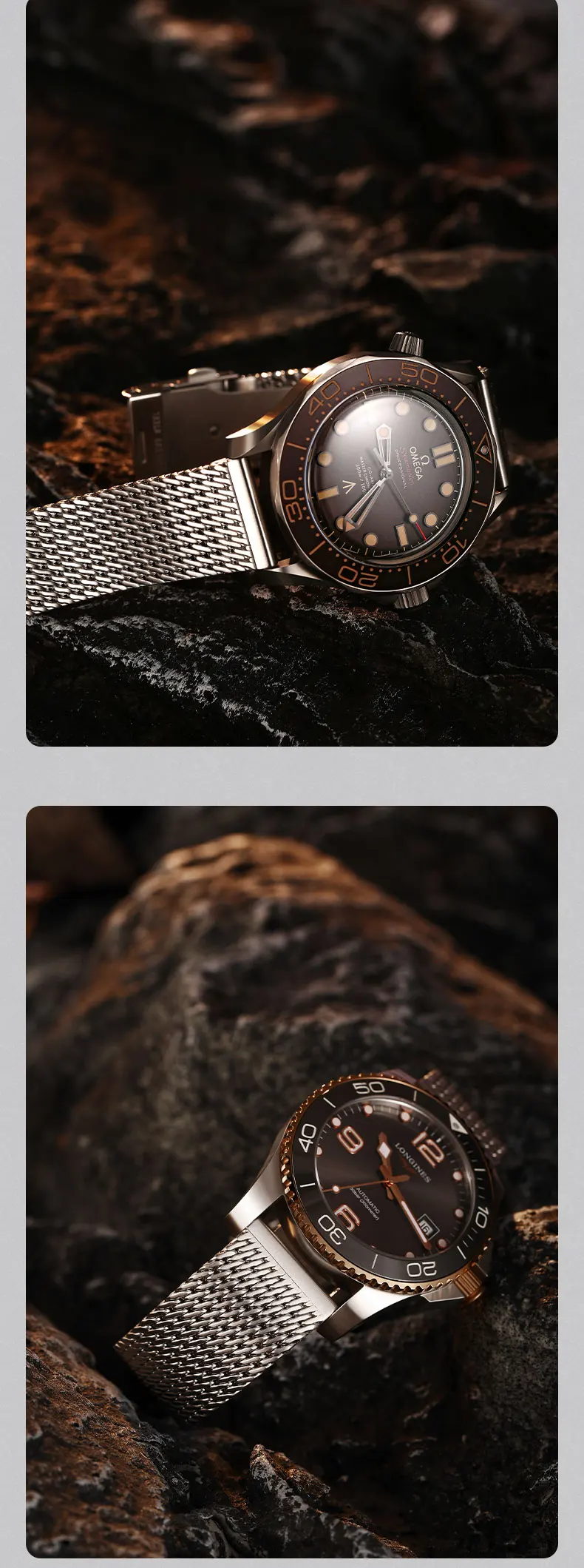 MAIKES Luxury 316L Stainless Steel Watch Strap For Rolex Omega IWC Breitling Watchbands 20mm 21mm 22mm Milanese Woven Watch Band