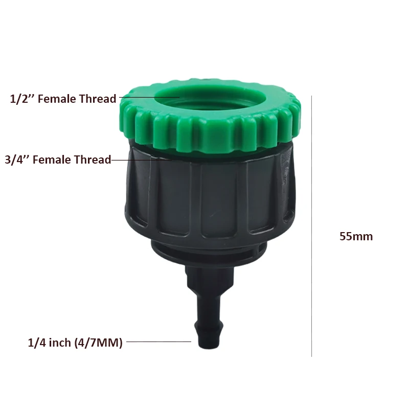 Female 1/2 3/4 To 1/4"  Garden Tap Y Water Splitter Irrigation 4/7 Hose Splitter Watering