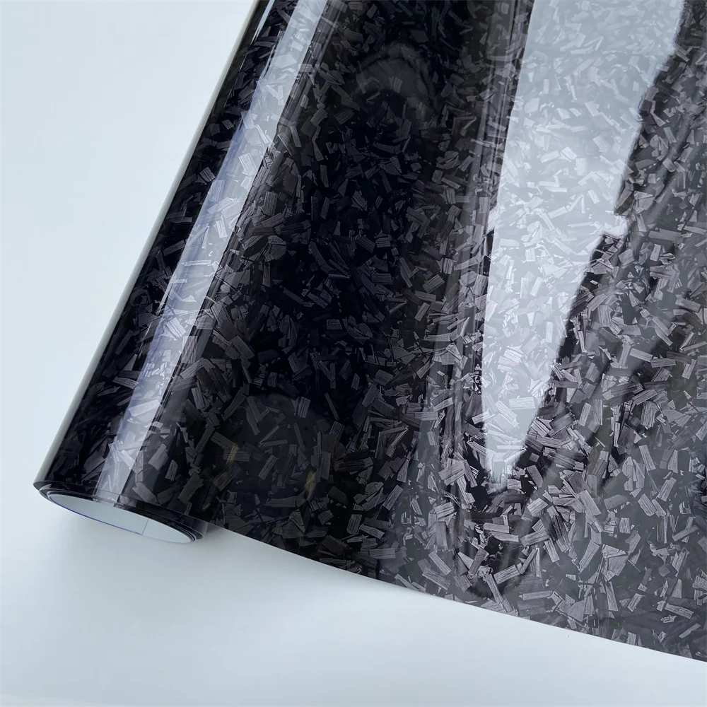 Glossy Black Forged Carbon Fiber Vinyl Car Wrap Ghost Camo Self Adhesive DIY Styling Interior Stickers For Motorcycle Wrapping