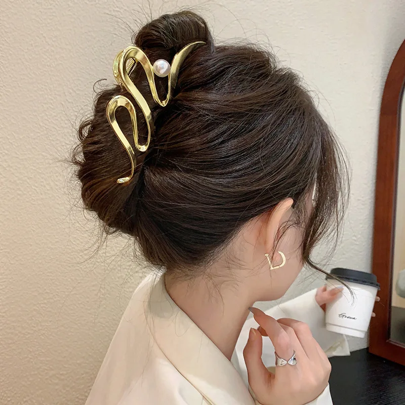 2026 Vintage Geometric Hair Clip Barrette Crab Korea Large Hair Claws Hairpins Hairgrip Headwear For Women Girl Hair Accessories