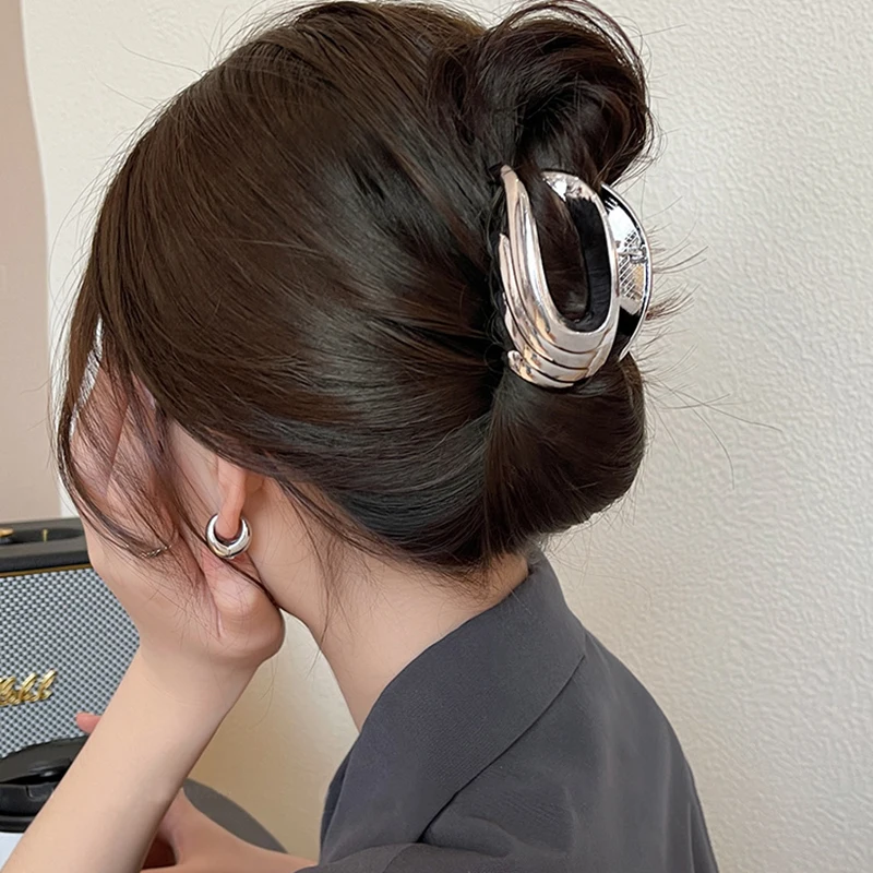 2026 Vintage Geometric Hair Clip Barrette Crab Korea Large Hair Claws Hairpins Hairgrip Headwear For Women Girl Hair Accessories