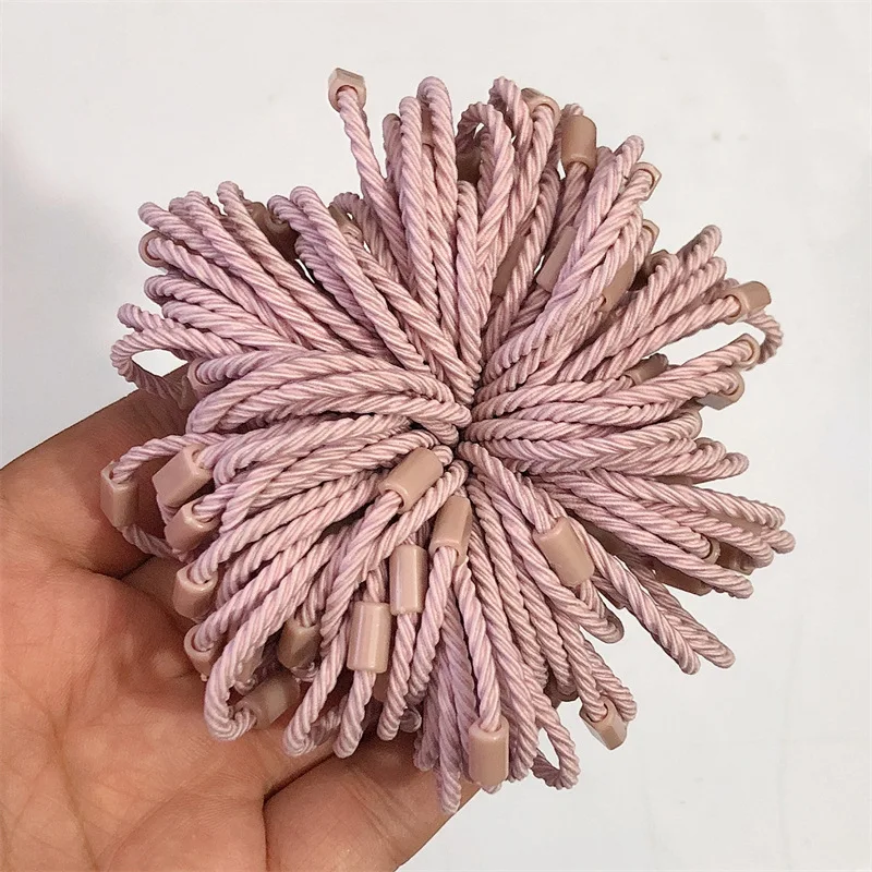 50/100pcs Candy Elastic Hair Tie Bands Scrunchies Leagues Resin Patch For Toddler Accessories Baby Girl DIY Jewelry Supplies