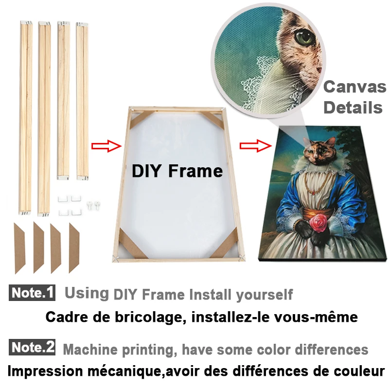 DIY Wood Frame Canvas painting Wooden poster Photo Frame 30x45cm 20x30cm Wooden Frame Living Room Wall Home Decor Picture Frame