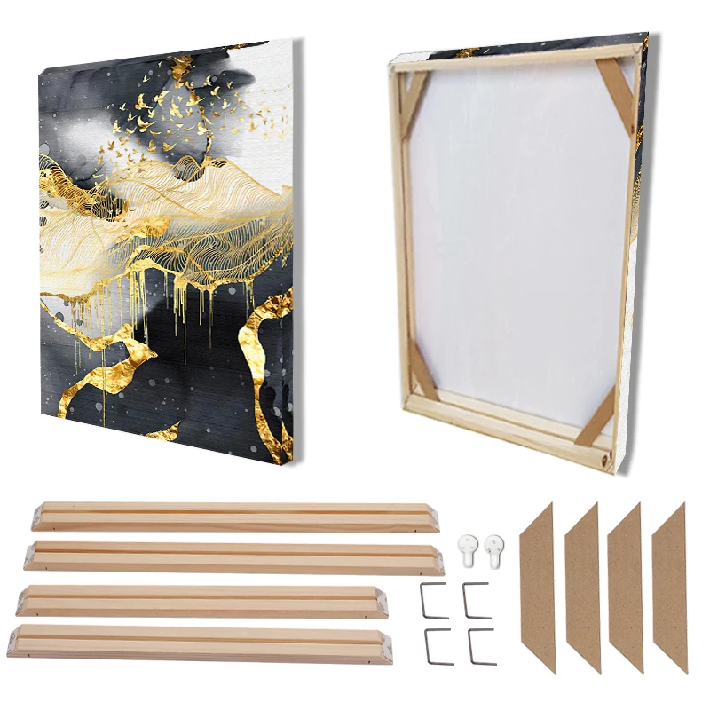 DIY Wood Frame Canvas painting Wooden poster Photo Frame 30x45cm 20x30cm Wooden Frame Living Room Wall Home Decor Picture Frame