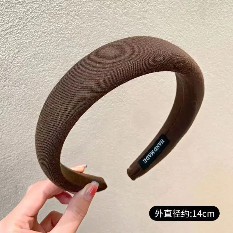 Fashion Vintage Elastic Hair Band Lattice Print Sponge Headband Womens Girl Wide Side Hairband Hair Hoop Female Hair Accessories