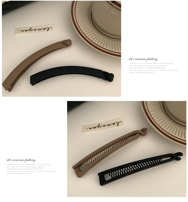 Women Elegant Matt Color Banana Claw Clips Matt Color Plastic Hair Barrettes Simple Solid Hair Clips Black Brown Ponytail Holder
