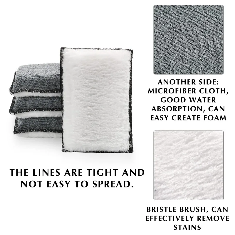 1-5Pcs Double Side Car Interior Scrubbing Sponge for Leather Interior Car Wash Pad No Scratch Car Microfiber Scrubbing Sponge