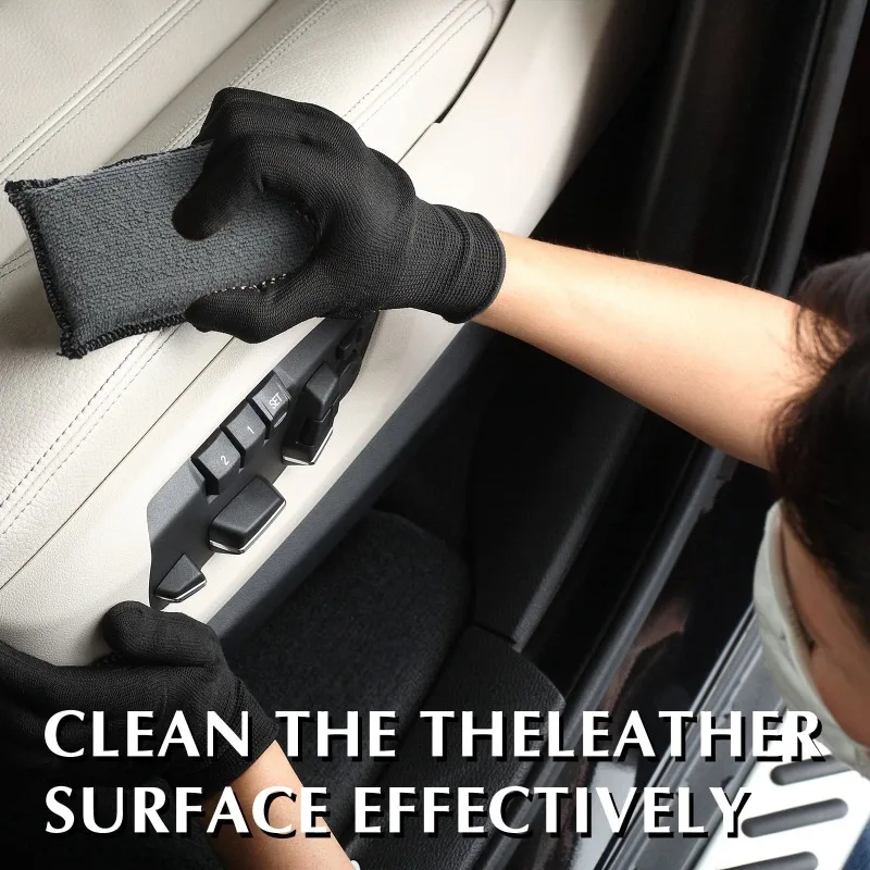 1-5Pcs Double Side Car Interior Scrubbing Sponge for Leather Interior Car Wash Pad No Scratch Car Microfiber Scrubbing Sponge