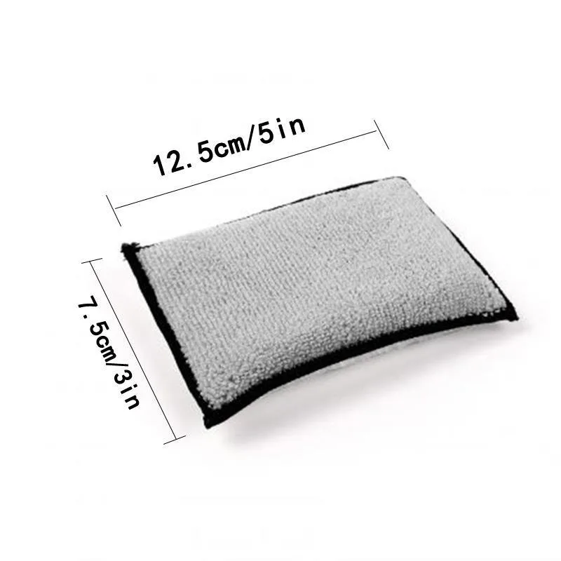 1-5Pcs Double Side Car Interior Scrubbing Sponge for Leather Interior Car Wash Pad No Scratch Car Microfiber Scrubbing Sponge