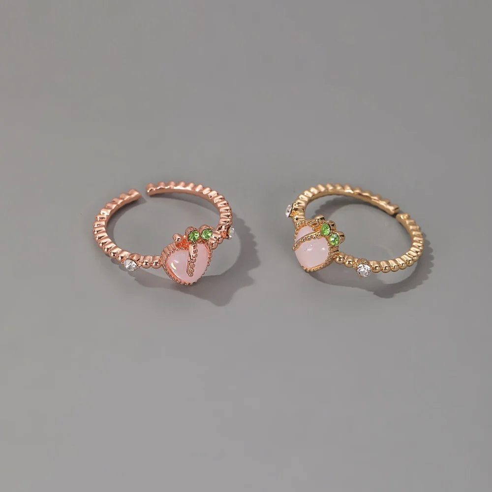 Hot Selling Fashion Jewellery Women's Ring Cute Rabbit Animal Rings Opening Adjustable Metal Ring 2021 New Pink Jewelry Gift