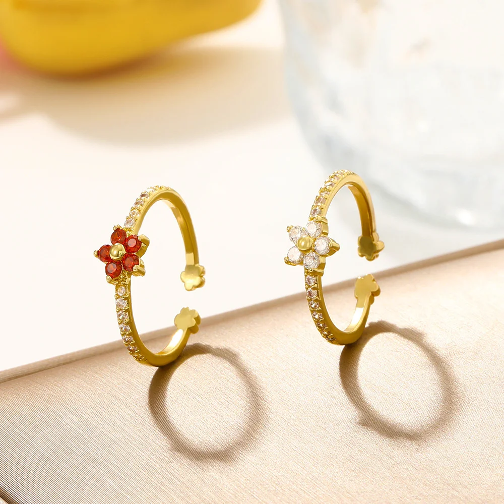 Hot Selling Fashion Jewellery Women's Ring Cute Rabbit Animal Rings Opening Adjustable Metal Ring 2021 New Pink Jewelry Gift