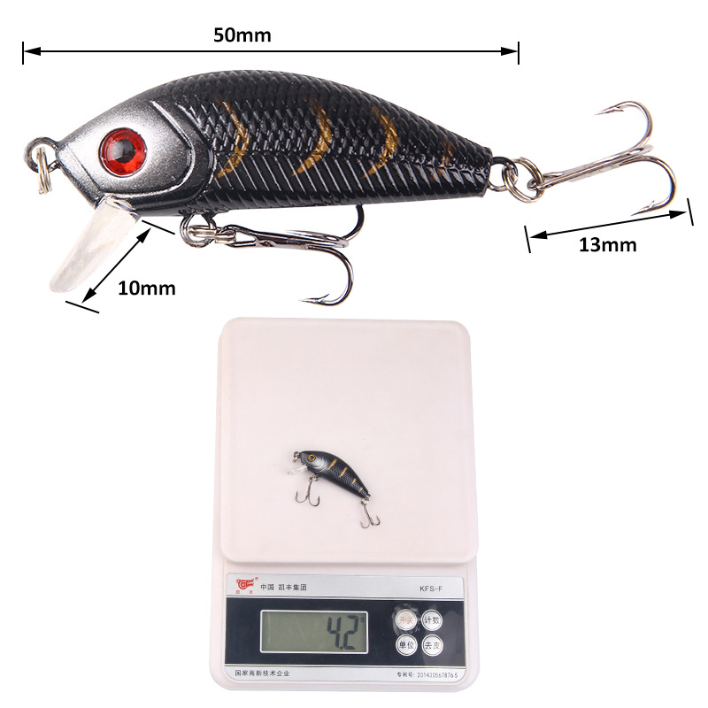 1PCS Minnow Fishing Lure 50mm4.2g Topwater Hard Bait Wobbler Jig Bait Crank Bait Carp Striped Bass Pesca Fishing Tackle SwimBait