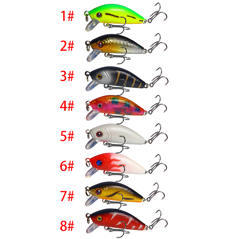 1PCS Minnow Fishing Lure 50mm4.2g Topwater Hard Bait Wobbler Jig Bait Crank Bait Carp Striped Bass Pesca Fishing Tackle SwimBait