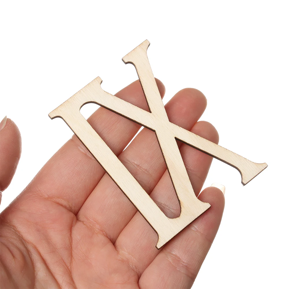 12Pcs/set 7cm Roman Digital Wooden Clock Accessories Roman Numerals Wood Chip Clock Parts Home Decor Laser Cut DIY Crafts Pieces