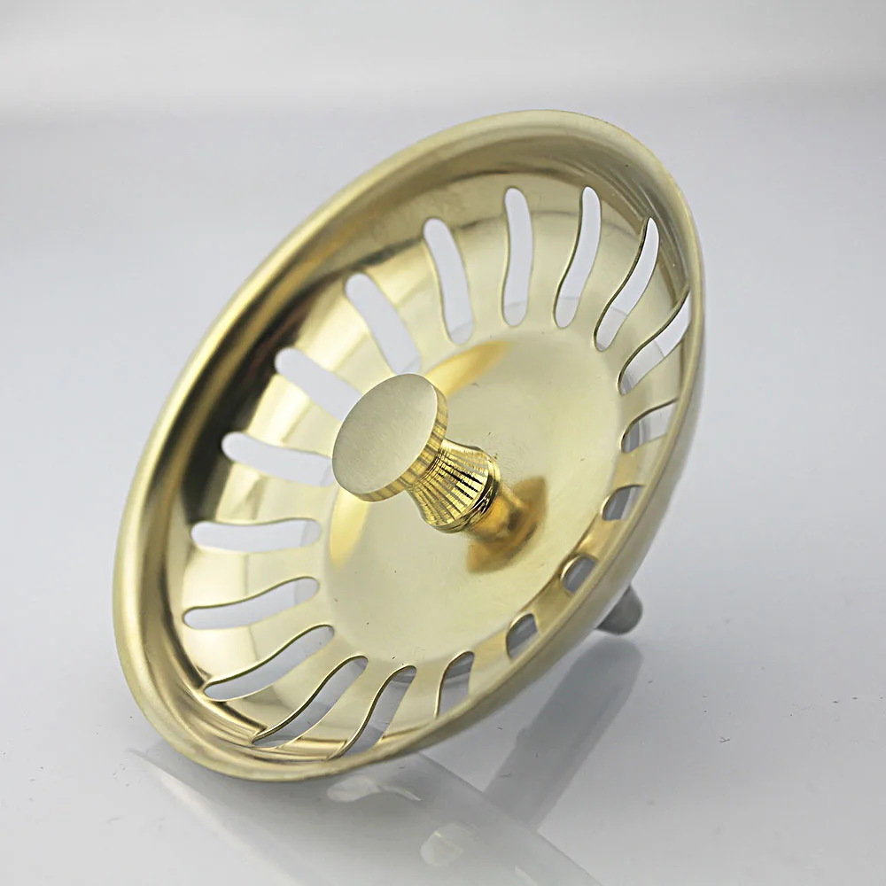 Kitchen Sink Strainer Plug Water Basin Sink Drain Filter Basket Draine Accessories 304 Stainless Steel Black