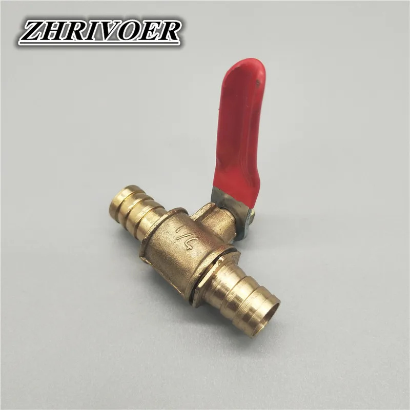6mm-12mm Hose Barb Inline Brass Water Oil Air Gas Fuel Line Shutoff Ball Valve Pipe Fittings Pneumatic Connector Controller