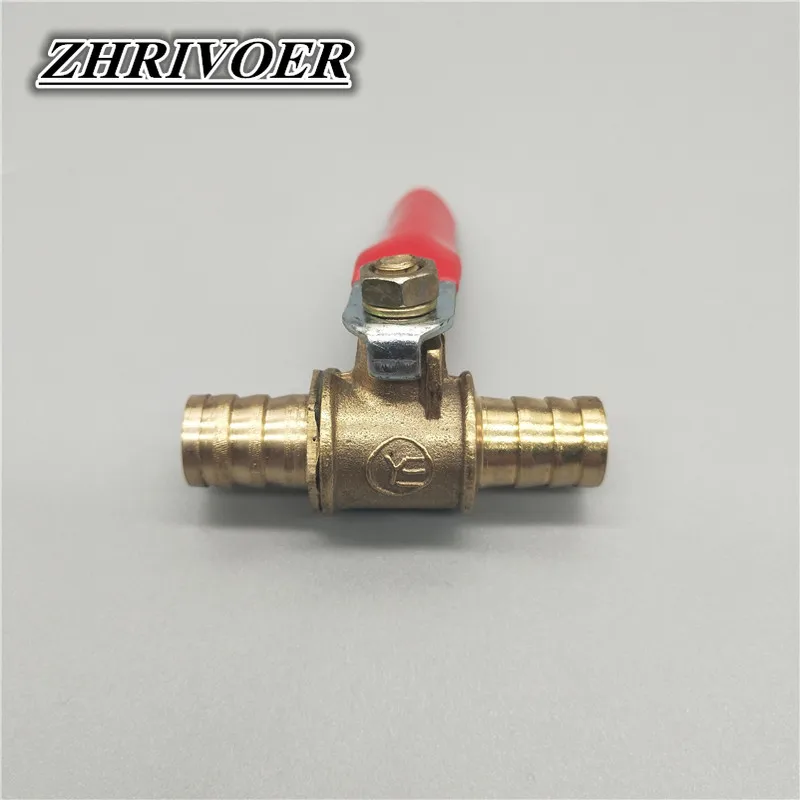 6mm-12mm Hose Barb Inline Brass Water Oil Air Gas Fuel Line Shutoff Ball Valve Pipe Fittings Pneumatic Connector Controller