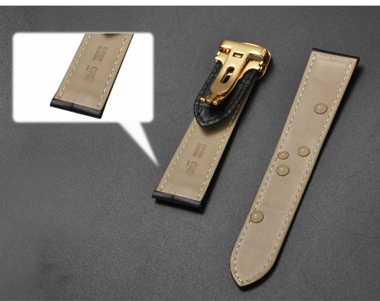 For Cartier 18 20 22 23mm Watchband Bamboo Knot Pattern Men Genuine Leather Santos Women Key Fold Buckle London Watch Strap