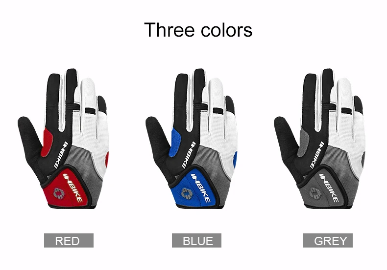 INBIKE Full Finger Cycling Gloves Durable MTB Bicycle Gloves for Riding Outdoor Motorcycle Accessories Touch Screen Padded IF239