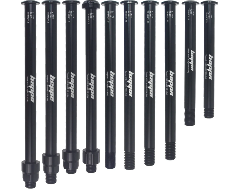 HEPPE Bike Thru Axle Front Fork Shaft Skewers 12x100/110 Rear Hub Thru Axle 12x142/148 M12xP1.0/1.25/1.5/1.75 Bike Quick Release