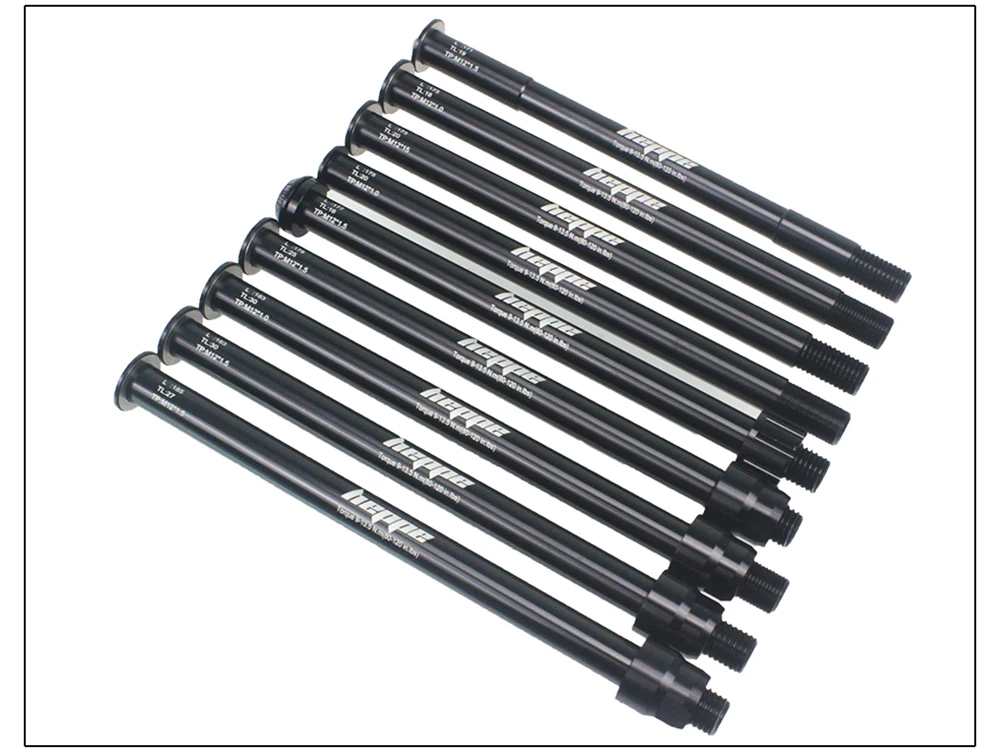 HEPPE Bike Thru Axle Front Fork Shaft Skewers 12x100/110 Rear Hub Thru Axle 12x142/148 M12xP1.0/1.25/1.5/1.75 Bike Quick Release