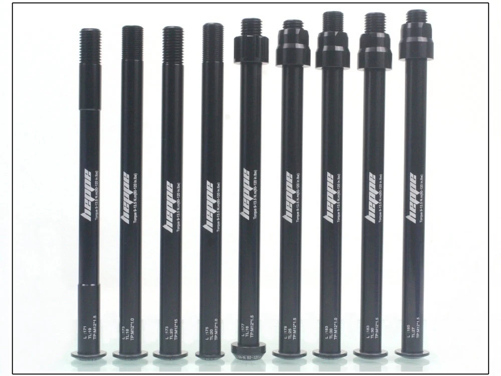 HEPPE Bike Thru Axle Front Fork Shaft Skewers 12x100/110 Rear Hub Thru Axle 12x142/148 M12xP1.0/1.25/1.5/1.75 Bike Quick Release