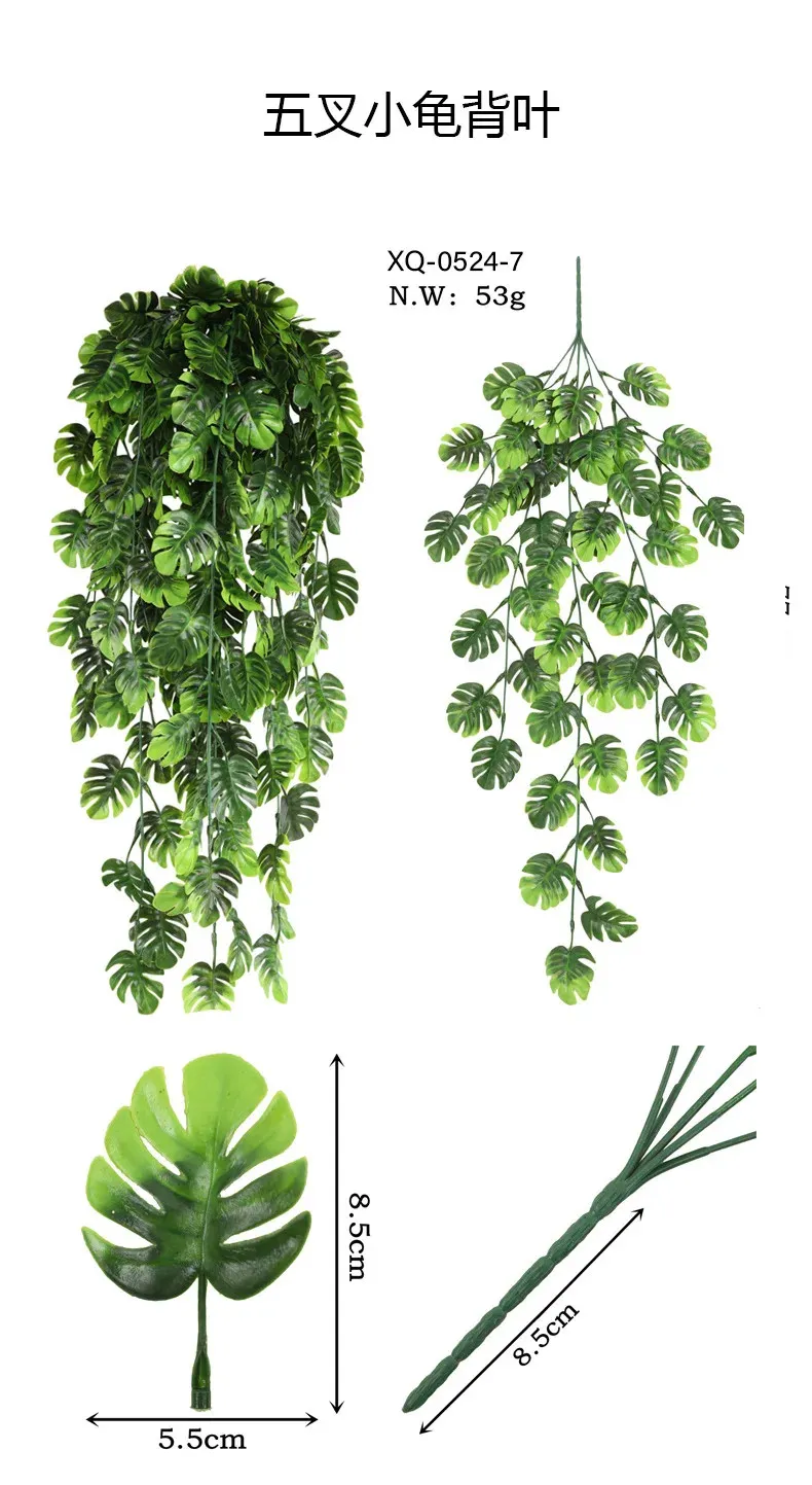 Persian Fern Leaves Vines Home Room Decor Hanging Artificial Plant Plastic Leaf Grass Wedding Party Wall Balcony Decoration