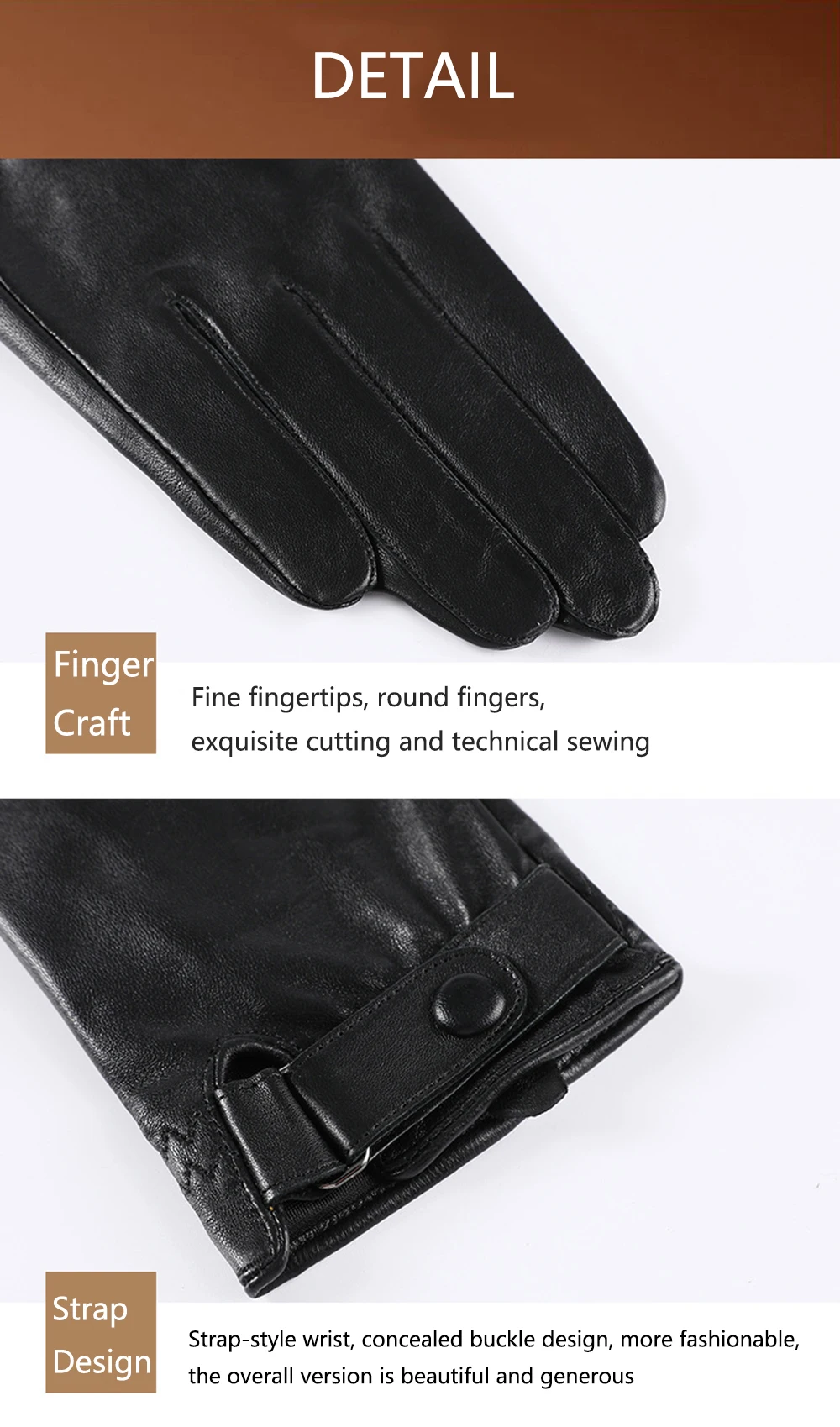Winter Autumn Genuine Leather Gloves Men Sheepskin Warm High Quality Windproof Business Male Guantes Touch Screen Driving Mitten